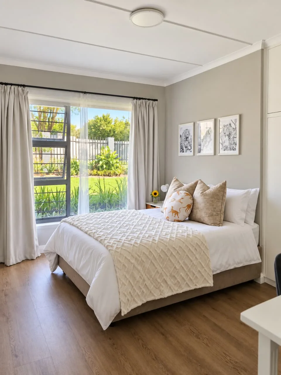 The Mountain House — Bedroom overlooking the garden